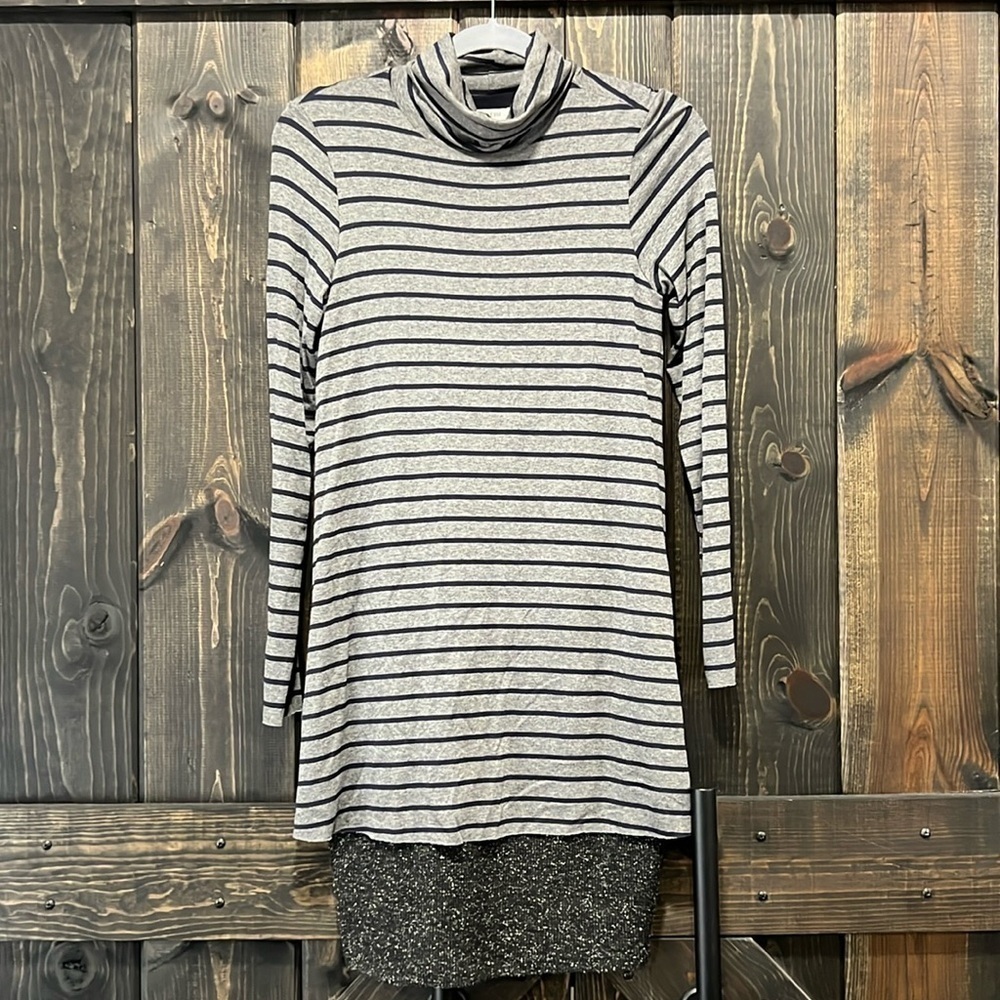 NWT Anthropologie Bailey 44 Layered Stripe Wool Tunic‎ Dress Size S